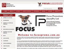 Tablet Screenshot of focuspromo.com.au